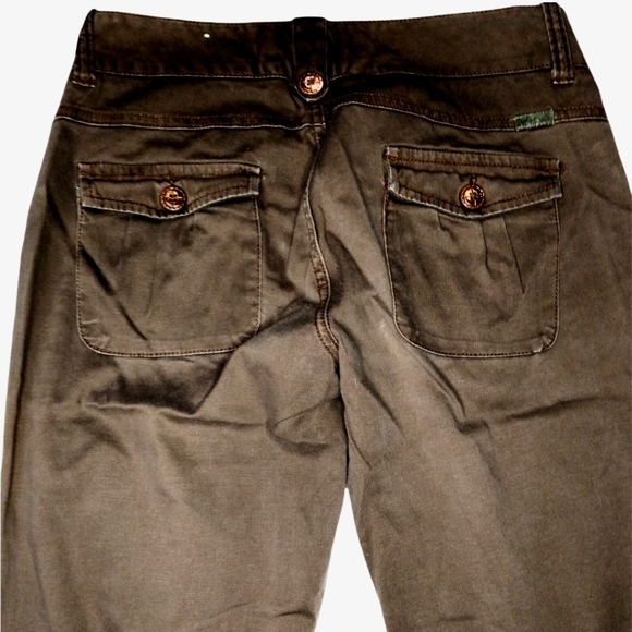 NORI | Vintage Brown Flare Leg Pants Slacks | Size 7 - Picture 6 of 13